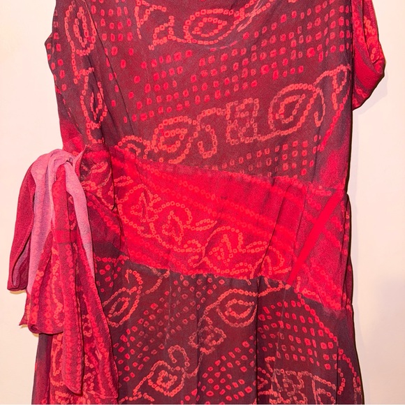 Free People Double Take Mini Dress Asymmetrical Red Sz XL - Picture 5 of 12